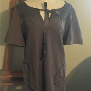 BCBG generation gray boho midi dress.